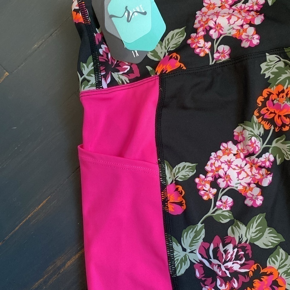 Lularoe Floral Rise Collection Brave Leggings NWT - Picture 2 of 3